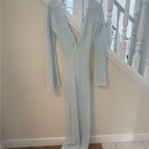 Meshki Soft Blue Knit Dress